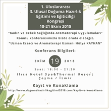 1 ULUSLARARASI 3 ULUSAL DOĞUMA HAZIRLIK EĞİTİMİ VE EĞİTİCİLERİ KONGRE